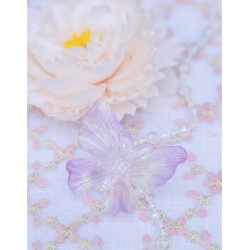 GUIRLNDE PAPILLON ACRYLIQUE IRISE PARME 105 CM 