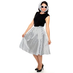 DEGUISEMENT ENSEMBLE 50 S NOIR/BLANC TAILLE 42/44