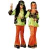 DEGUISEMENT ENSEMBLE HIPPIE FLOWER VERT FILLE TAILLE 152