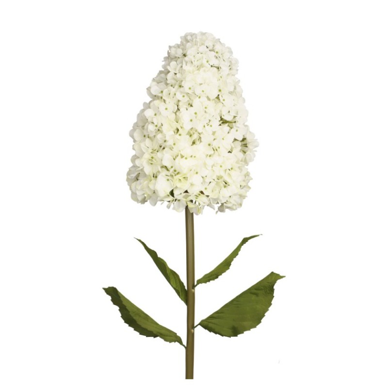 DECORATION FLEURS HORTENSIA GEANTE BLANCHE SUR TIGE 35 CM X 150 CM