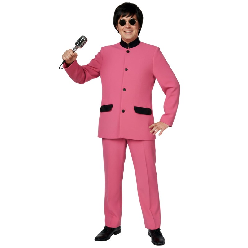 DEGUISEMENT ENSEMBLE ROCK AND ROLL ROSE/NOIR TAILLE 52