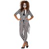 DEGUISEMENT FANTOME BLANC ET NOIR - BEETLE JUICE FEMME TAILLE S 