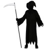 DEGUISEMENT FAUCHEUSE TUNIQUE A CAPUCHE NOIRE EN SANG TAILLE 5-6 ANS