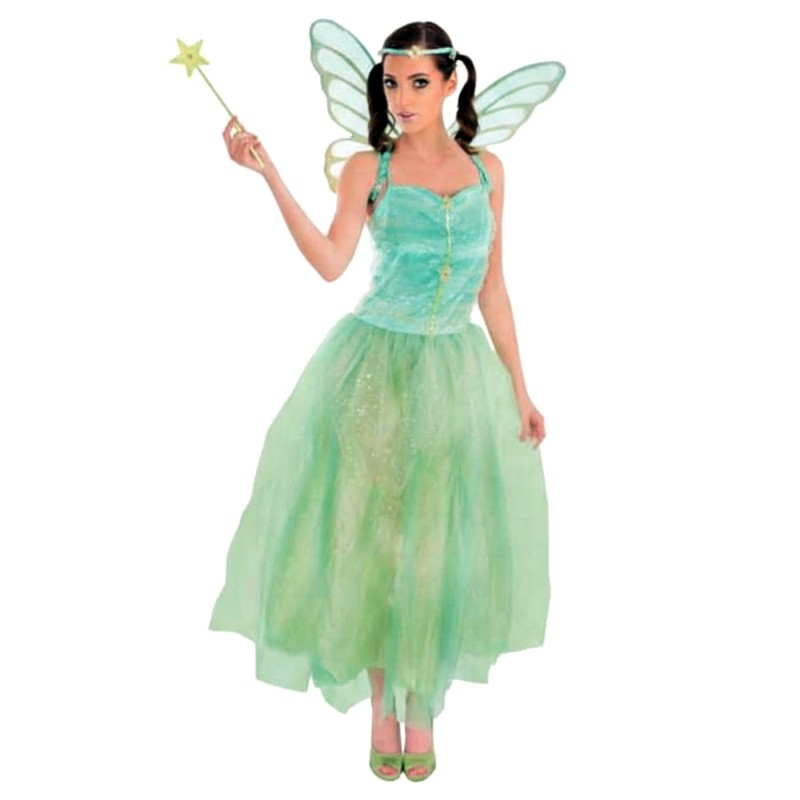 DEGUISEMENT FEE DANAE ROBE A BRETELLES AILES ET TOUR DE TETE TAILLE S