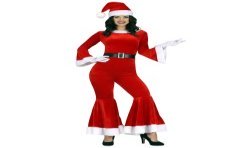 DEGUISEMENT FEMME MERE NOEL MARIA COMBINAISON ROUGE TAILLE S