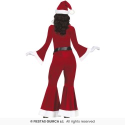 DEGUISEMENT FEMME MERE NOEL MARIA COMBINAISON ROUGE TAILLE L