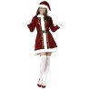 DEGUISEMENT FEMME MERE NOEL ROUGE ET OR ROBE COURTE TAILLE L