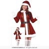 DEGUISEMENT FEMME MERE NOEL ROUGE ET OR ROBE COURTE TAILLE M