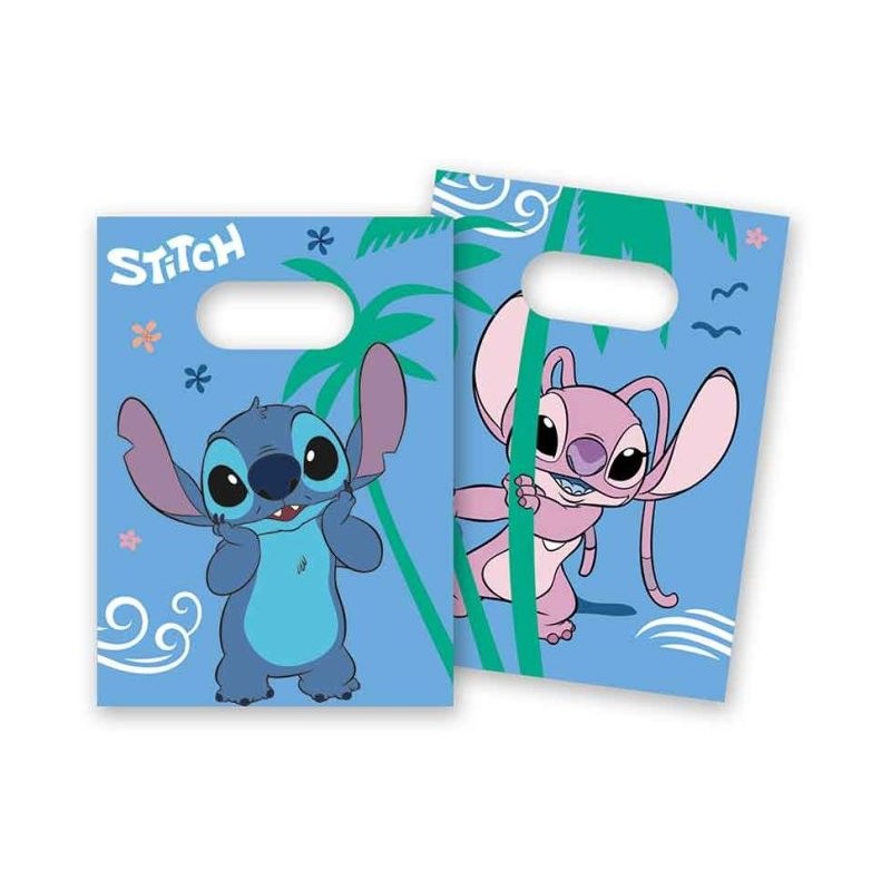 4 SACS EN PAPIER ANNIVERSAIRE THEME STITCH