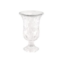 VASE VERRE VENISE TRANSPARENT 17.8CM X 17.8CM X 28.5CM