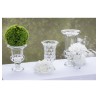 VASE VERRE VENISE TRANSPARENT 17.8CM X 17.8CM X 28.5CM