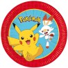 8 ASSIETTES CARTON POKEMON PIKACHU EN COULEURS 23 CM