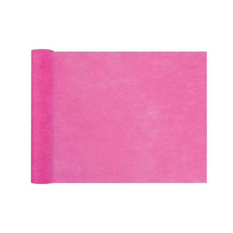 CHEMIN DE TABLE INTISSE 30 CM X 25 M ROSE FUSCHIA