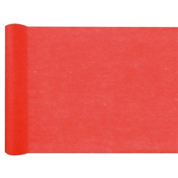 CHEMIN DE TABLE INTISSE 30 CM X 25 M ROUGE