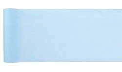 CHEMIN DE TABLE INTISSE 30 CM X 25 M BLEU CIEL