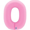 BALLON METALLIQUE CHIFFRE 0 ROSE SAKURA 102 CM 