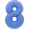 BALLON METALLIQUE CHIFFRE 8 BLEU LOTUS 102 CM 