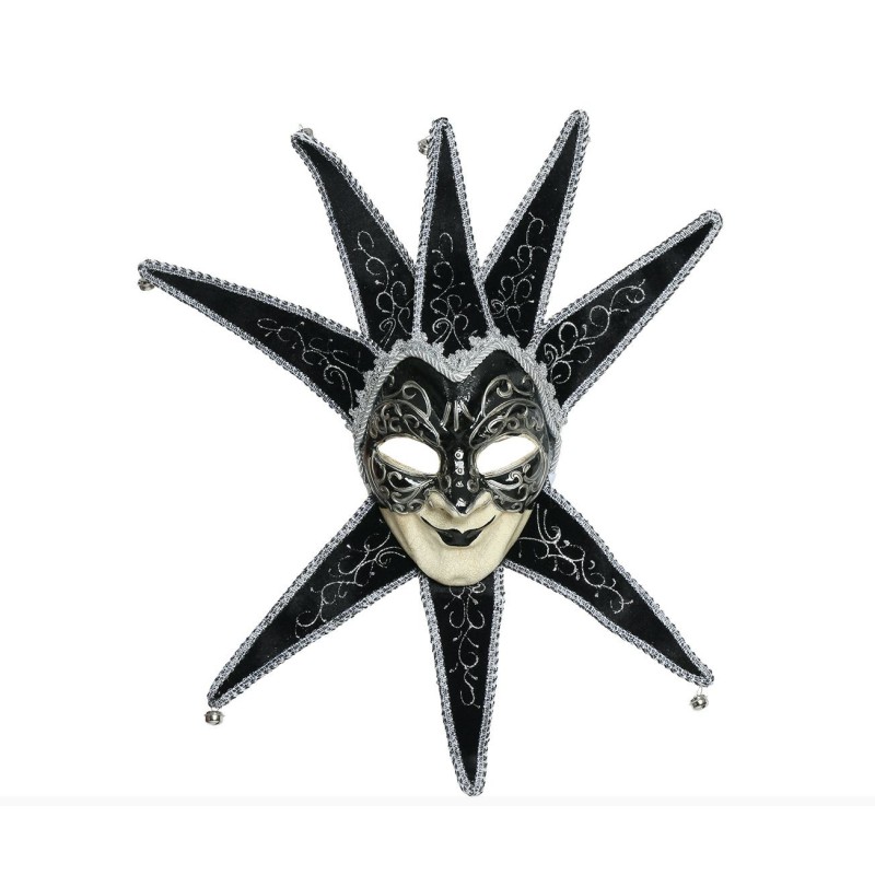 MASQUE VENITIEN NOIR ET ARGENT 
