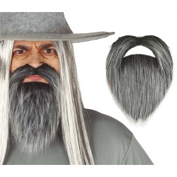 BARBE ET MOUSTACHE GRISES