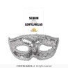 MASQUE LOUP SEQUINS ARGENT POUR CARNAVAL
