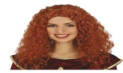 PERRUQUE CHEVEUX LONGS ROUX BOUCLES REBELLE