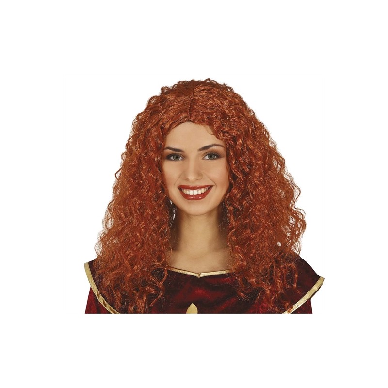 PERRUQUE CHEVEUX LONGS ROUX BOUCLES REBELLE