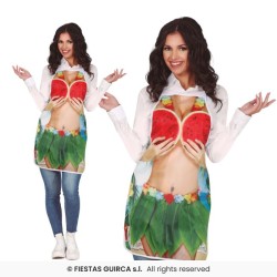 TABLIER HAWAI FEMME PASTEQUES ET PAGNE