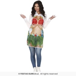 TABLIER HAWAI FEMME PASTEQUES ET PAGNE