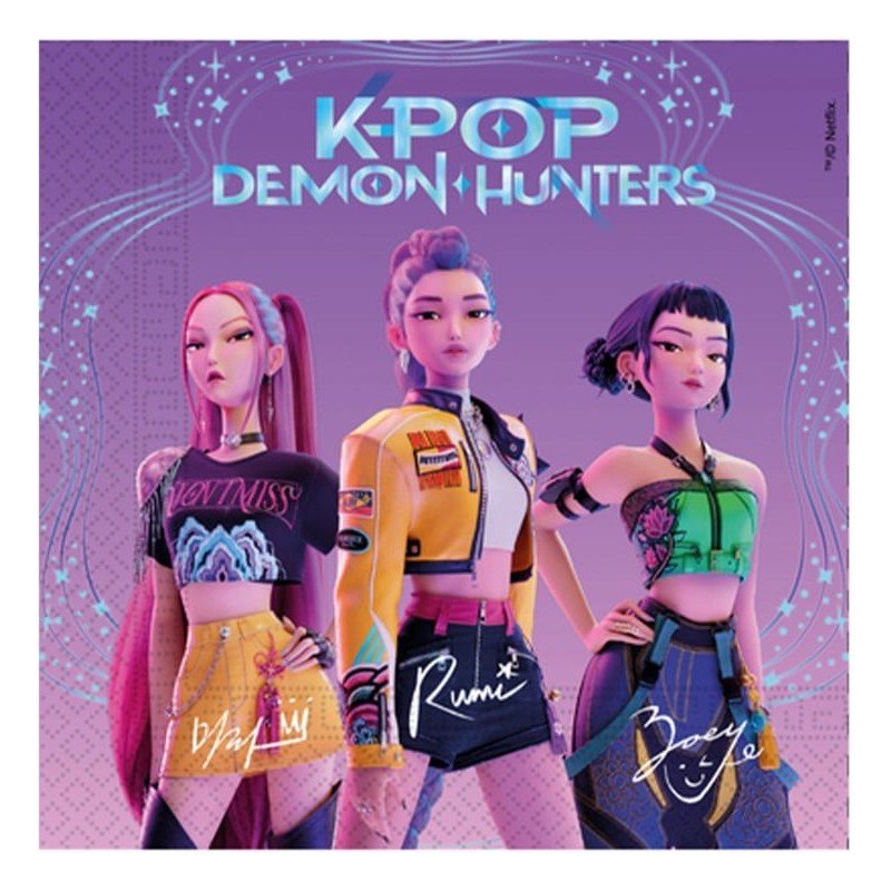 20 SERVIETTES EN PAPIER DEMON HUNTER K POP 33 X 33 CM