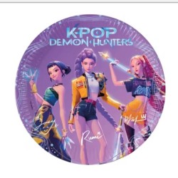 8 ASSIETTES EN CARTON DEMON HUNTER K POP 23 CM