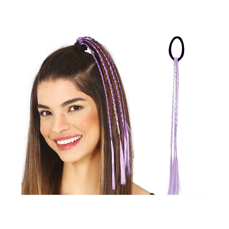 3 TRESSES LILAS DE 35 CM 
