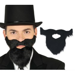BARBE ET MOUSTACHE NOIR LONGUE