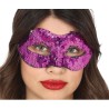 DEMI MASQUE LOUP A SEQUINS VIOLET 