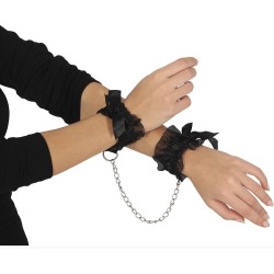 BRACELETS / MENOTTES EN BRODERIES NOIRE 