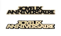 DUO DE CONFETTIS NOIR ET OR JOYEUX ANNIVERSAIRE 