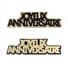 DUO DE CONFETTIS NOIR ET OR JOYEUX ANNIVERSAIRE 