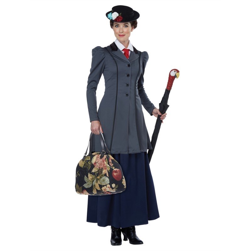 DEGUISEMENT FEMME NOURRICE ANGLAISE ( MARY POPPINS ) TAILLE L