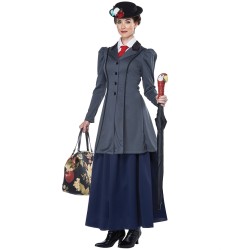 DEGUISEMENT FEMME NOURRICE ANGLAISE ( MARY POPPINS ) TAILLE M