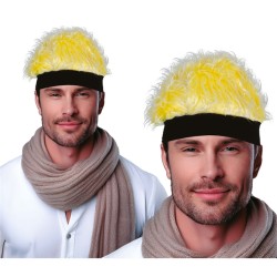 PERRUQUE JAUNE AVEC RUBAN