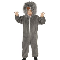 DEGUISEMENT ENFANT LOUP GRIS TAILLE 3-4 ANS 