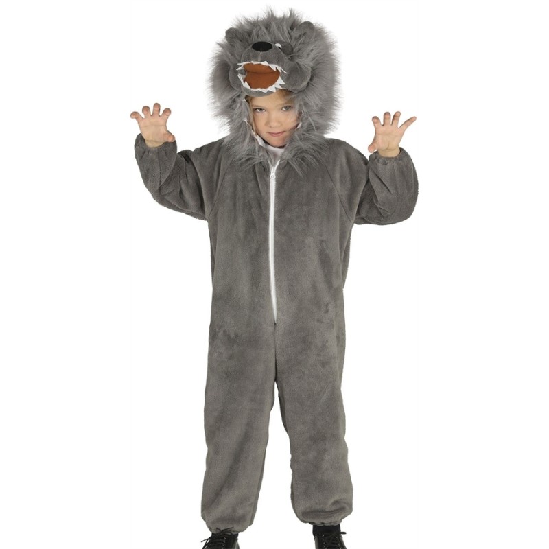 DEGUISEMENT ENFANT LOUP GRIS TAILLE 3-4 ANS 