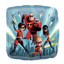 BALLON METALLIQUE CARRE INCREDIBLES 2 43 CM