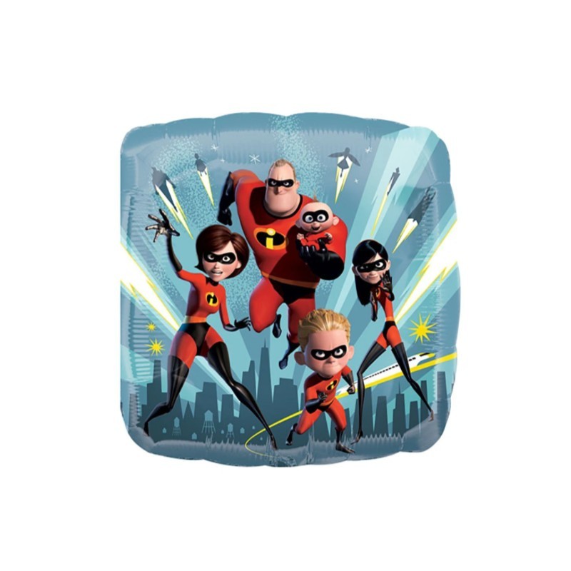 BALLON METALLIQUE CARRE INCREDIBLES 2 43 CM