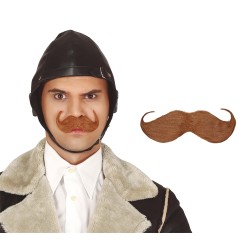 MOUSTACHE ANGLAISE CHATAIN 