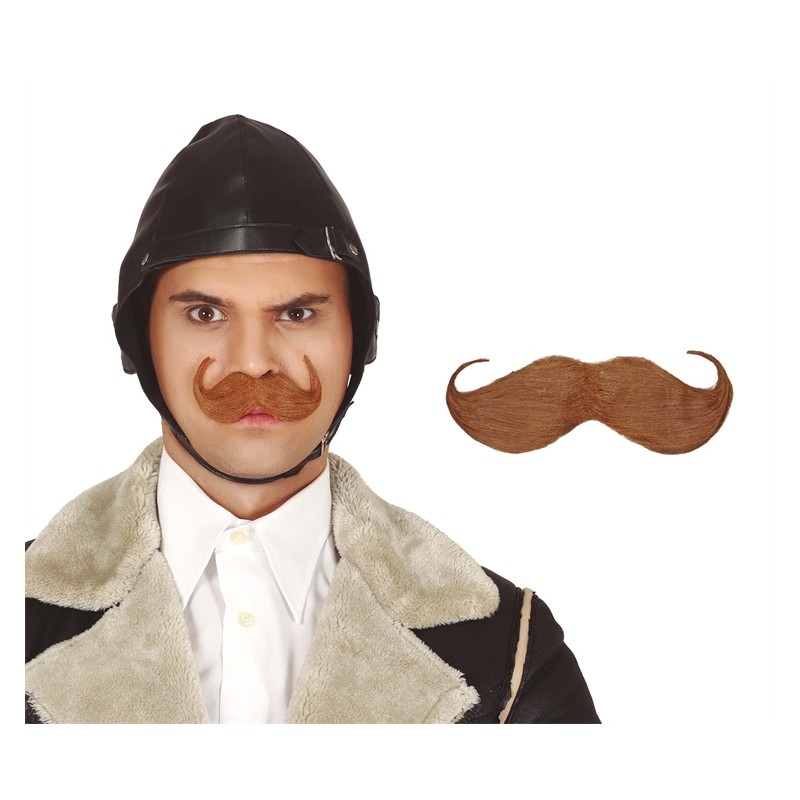 MOUSTACHE ANGLAISE CHATAIN 