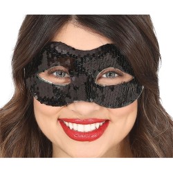 MASQUE LOUP SEQUINS NOIRS