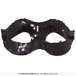 MASQUE LOUP SEQUINS NOIRS