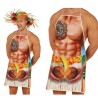 TABLIER HAWAI HOMME TATOUAGE MAORI ET NOIX DE COCO