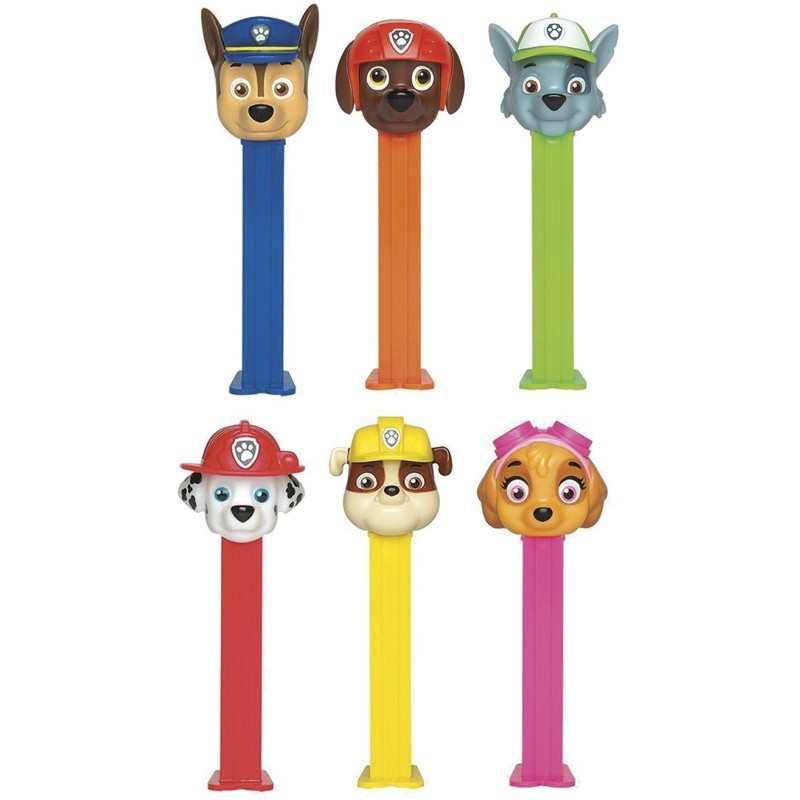 1 DISTRIBUTEUR BONBON PEZ PAT PATROUILLE + 1 RECHARGE PAS LE CHOIX DU MODELE