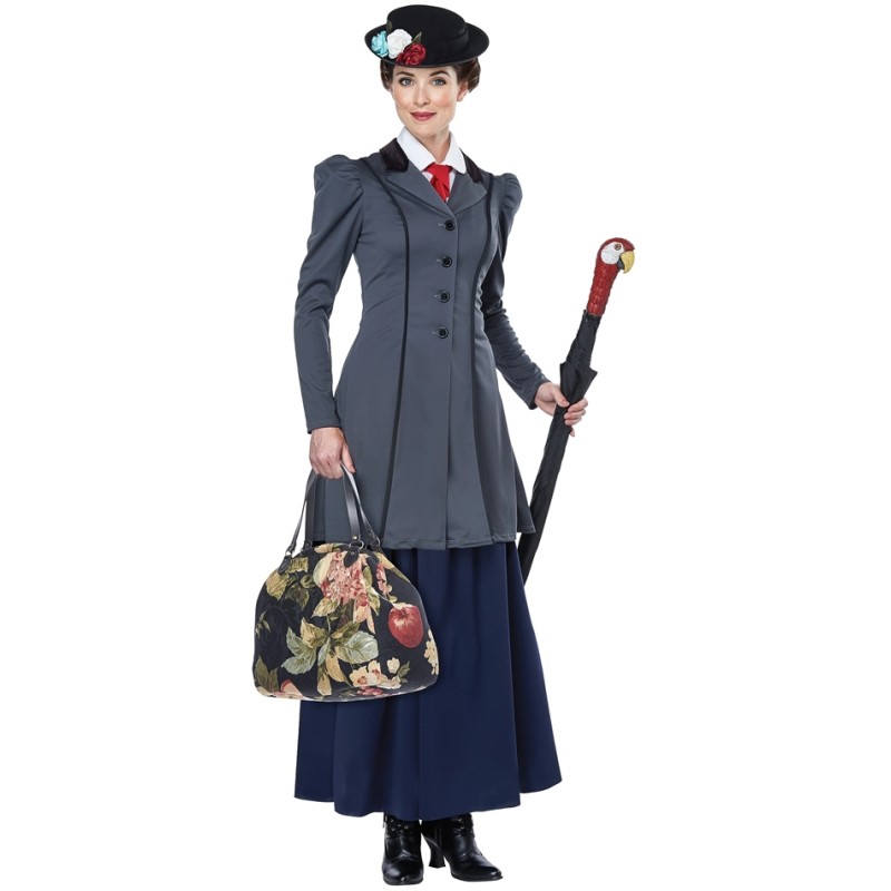 DEGUISEMENT FEMME NOURRICE ANGLAISE ( MARY POPPINS ) TAILLE XL